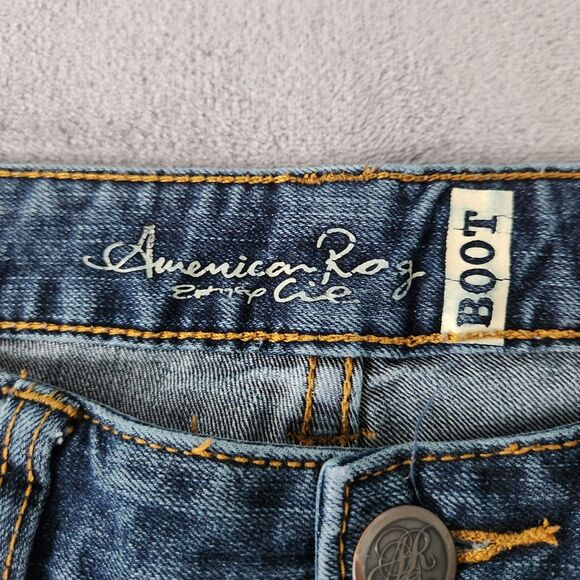 American Rag Womens Cie Jeans Size 5 Short Boot Cut Low Rise Medium Blue - Picture 7 of 9